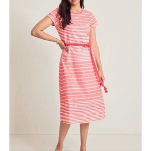 NWT Tommy Bahama Coastal Chalet Midi Dress Sz XS Peach Blossom